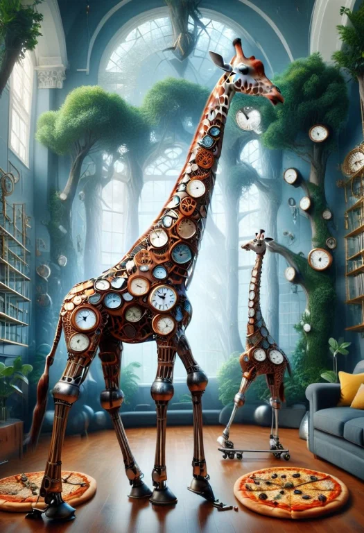 Clockstyle, Giraffe2, Anatomically Correct3, Indoors2, Backg...