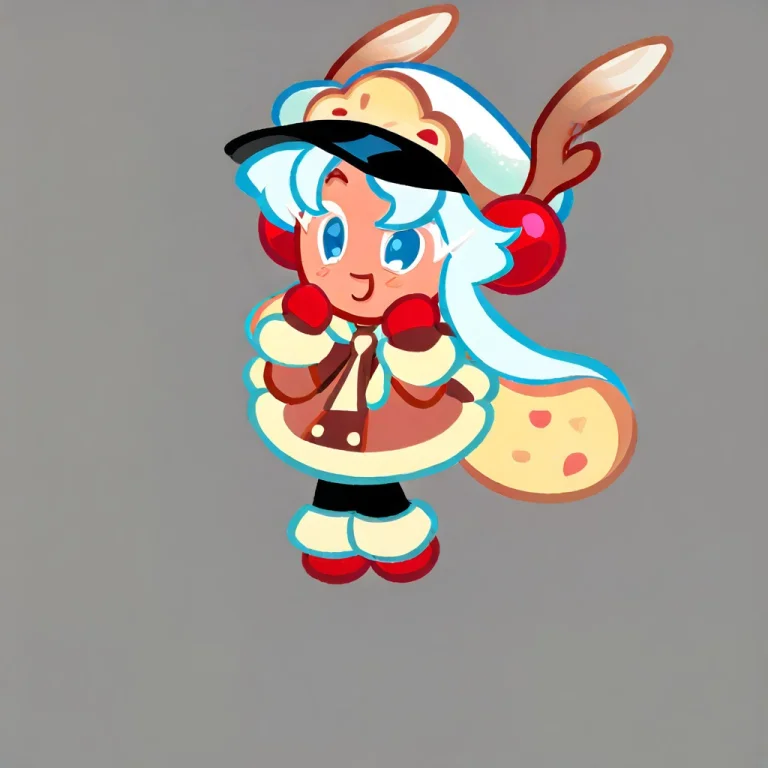 Stollen Cookie, No Nose, Pale Tan Skin, Solid Light Blue Eye...