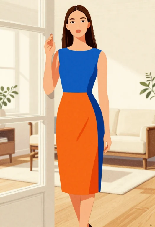 Mid-century American Commercial Fashion Illustration, Semi-r...