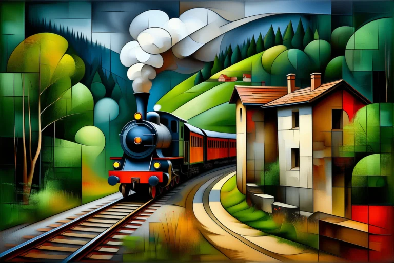 Abstract, Representational Art. An Abstract Painting Of An O...