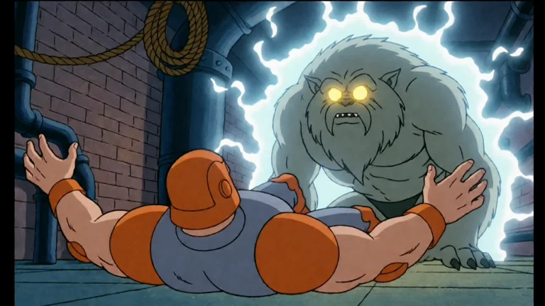 Hmnandmstr21985, A Muscular Figure In Orange And Gray Armor...