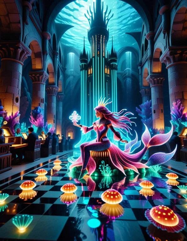 8. A Futuristic Underwater Palace Built From Colourfulled Co...