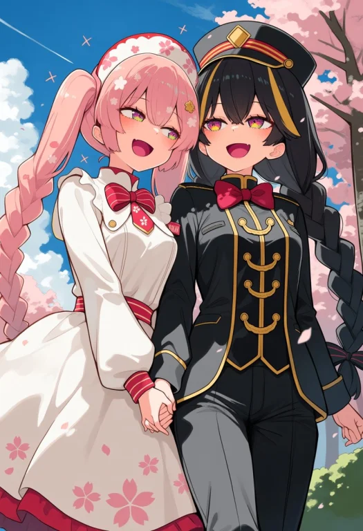 Masterpiece,best Quality1.2,cmbspanima, 2girls, Sakura Miku,...