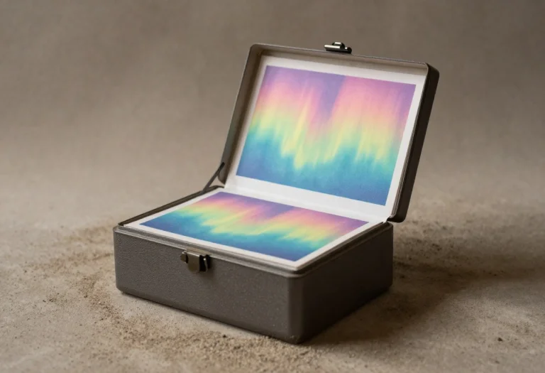 A Music Box Open In A Dust-choked Parlor, Risograph Print, A...