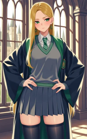 Banana Oekaki, 1girl, Blonde Hair, Long Hair, Parted Bangs,... — Stable Diffusion AI Prompt: @banana oekaki, 1girl, blonde hair, long hair, parted bangs, ring earrings, gree...