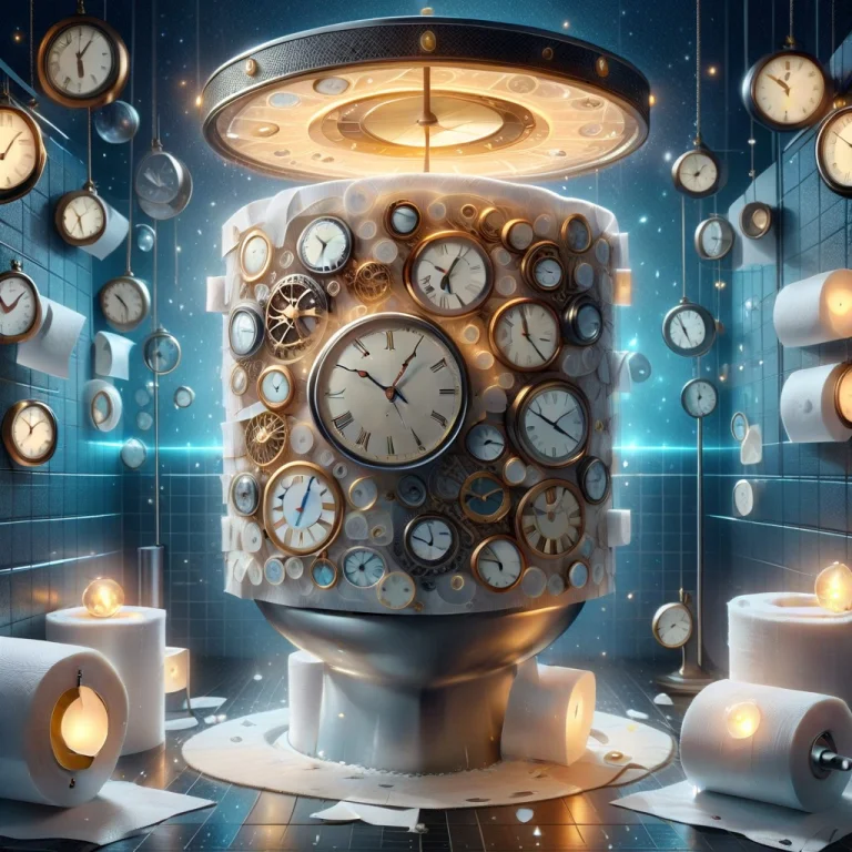 Cute Transparent Toilet Paper Filled With Clock Faces, Cinem...