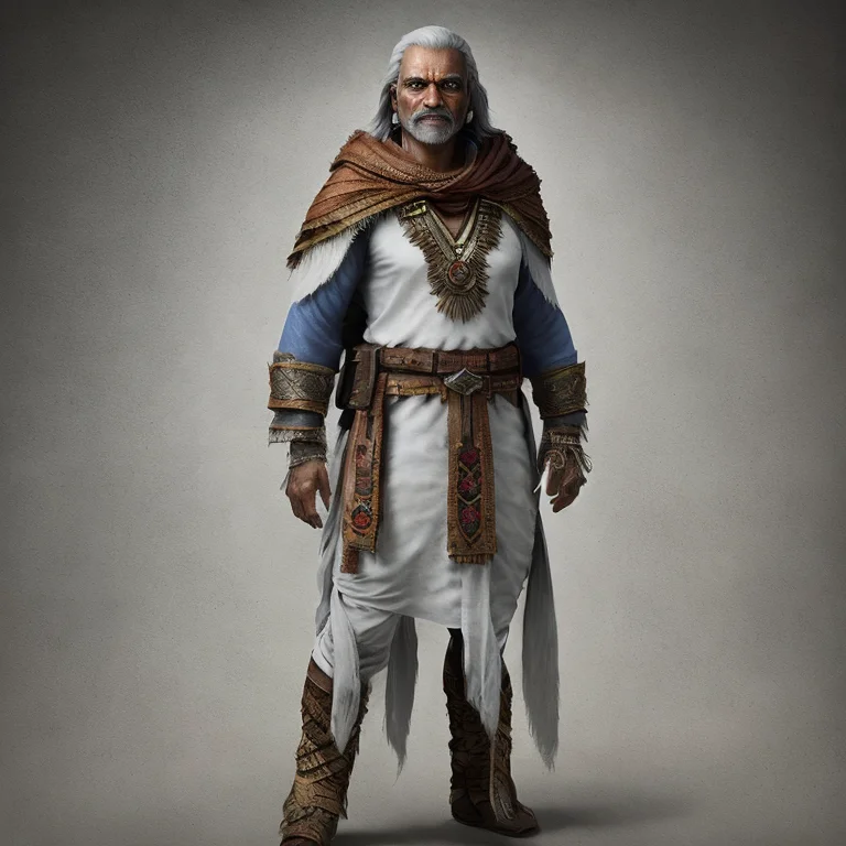 A Photo Of A Full Body Character Of A 70 Years Old Male Indi...