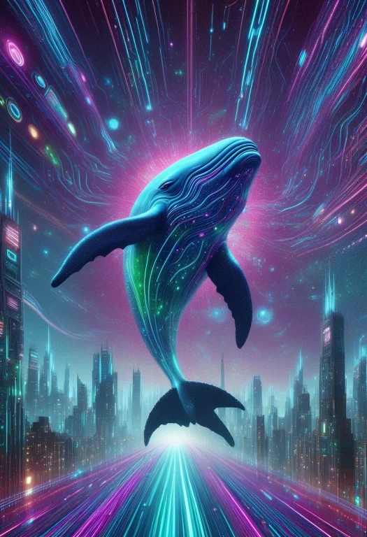 A Gigantic Magical Cosmic Whale Swimming Through Deep Space...