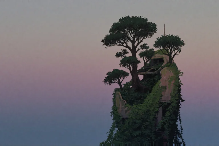 Minimalist Painterly Concept Art Of A Single Elegant Futuris...