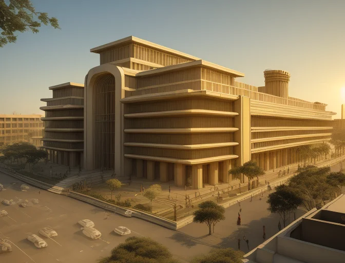 Opera Building Perspective Of Conceptual Style Architecture...