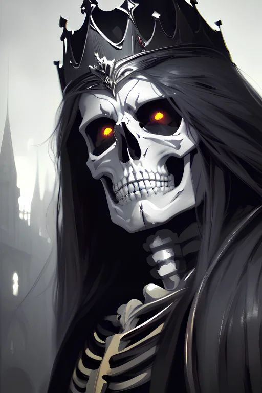 Art By Greg Rutkowski, Digital Art, Full Portrait Of A Skele...