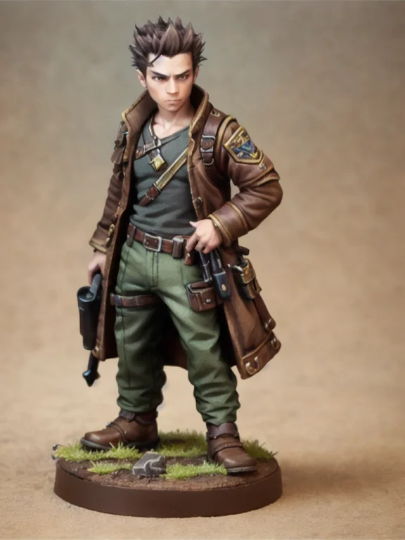 Pmini Style, A Male Human Thief In A Lost Ruin, Fantasy Char...