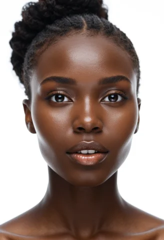 Cinematic Still Attractive Black Skin Woman Model With Beaut... — Stable Diffusion AI Prompt: cinematic still attractive black skin woman model with beautiful fresh skin isol...
