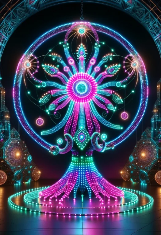 High Quality, A Strange Geometric Creature Made Entirely Of...