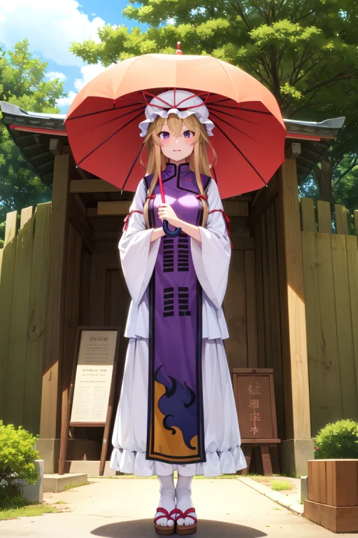 Masterpiece, Bestquality, 1girl, Solo, Yakumo Yukari, Mob, C...