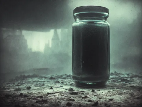 Dark Photoshot, Hyperrealistic Portrait Of Glass 1vase Refra... — Stable Diffusion AI Prompt: dark photoshot, hyperrealistic (((portrait))) of glass 1vase refraction, postapo...
