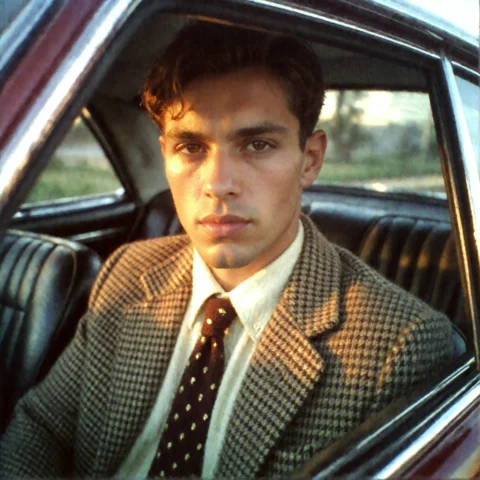 L0r3s, Low Quality Image, This Is A Striking, Cinematic Port... — Stable Diffusion AI Prompt: L0R3S, low quality image, This is a striking, cinematic portrait of a young man...