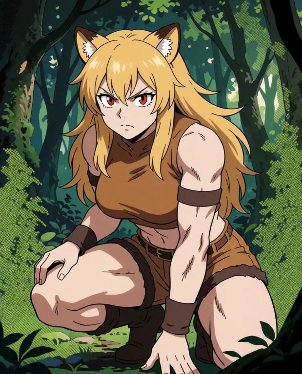This Is A Digital Illustration In An Anime Style Depicting A...