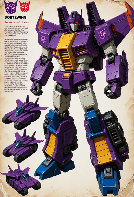 This Is A Product Shot Of Blitzwing, A Decepticon Robot From...