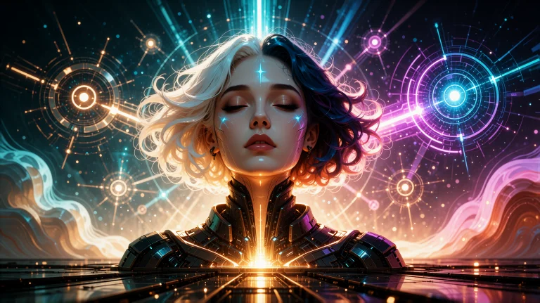 Generate A Comfyui Server Wallpaper. This High Tech Ai Gener...
