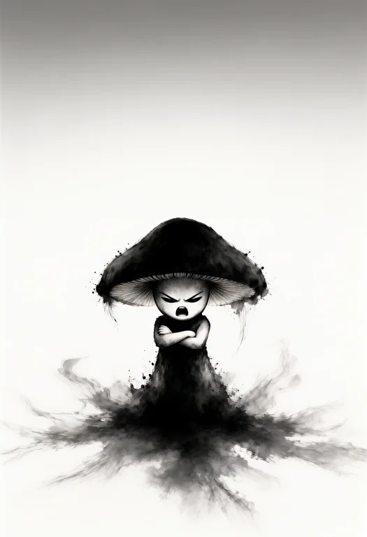 A Tiny Humanoid Figure, A Hybrid Of A Woman And A Fungus, St...