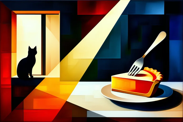An Abstract Painting. A Shaft Of Light Into The Darkness. A...