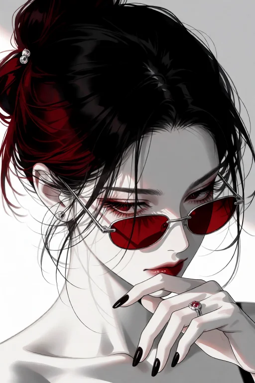 High-quality Digital Art. A Sophisticated Woman With An Eleg...