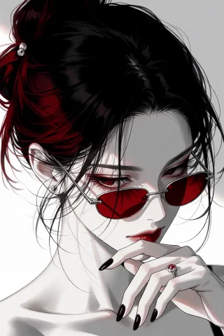 High-quality Digital Art. A Sophisticated Woman With An Eleg... — Stable Diffusion AI Prompt: high-quality digital art. A sophisticated woman with an elegant, messy dark bun...