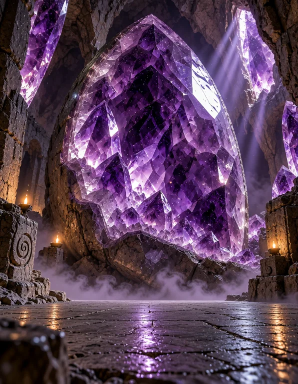 3xpl0r3 Dung30n, Photorealistic, Colossal Crystal Geode Cave...