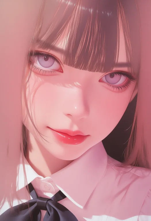 N8t-ru, An Medium Portrait Of A Girls Face Tilted To One Sid...