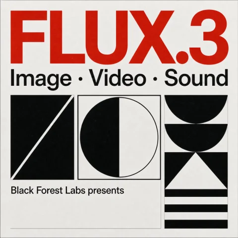 A Bold Swiss-style Concert Poster With The Giant Headline Fl... — FLUX AI Prompt: A bold Swiss-style concert poster with the giant headline "FLUX.3" in red Helvet...