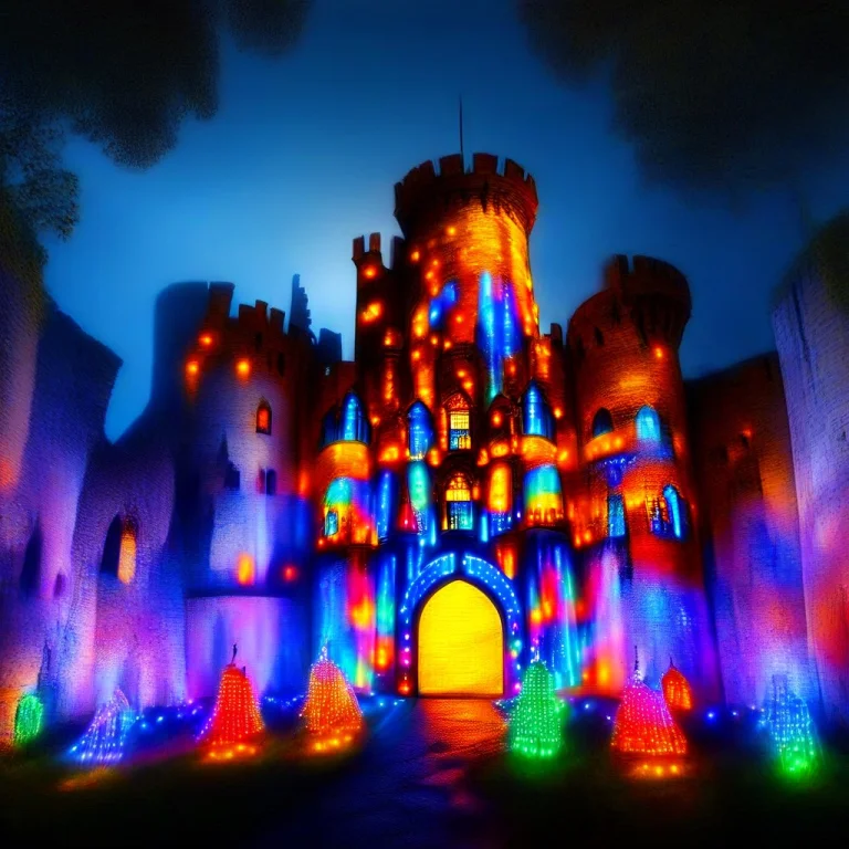 Castle, Led, Colorful Led Lights