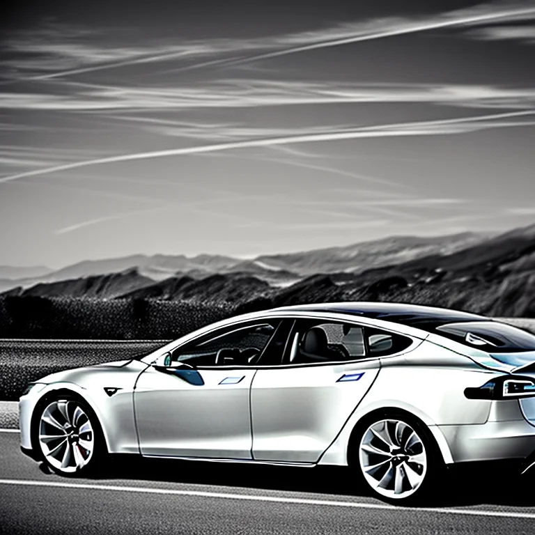 A Picture Of A Tesla Model S Merging Onto The Freeway Analog...