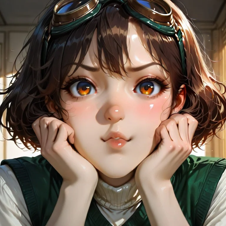 Closeup On Tias Pouty Expression.