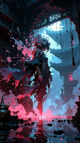 This Maximalist Fantasy Visual Blends Realistic Photography,... — Stable Diffusion AI Prompt: This maximalist fantasy visual blends realistic photography, watercolor anime st...