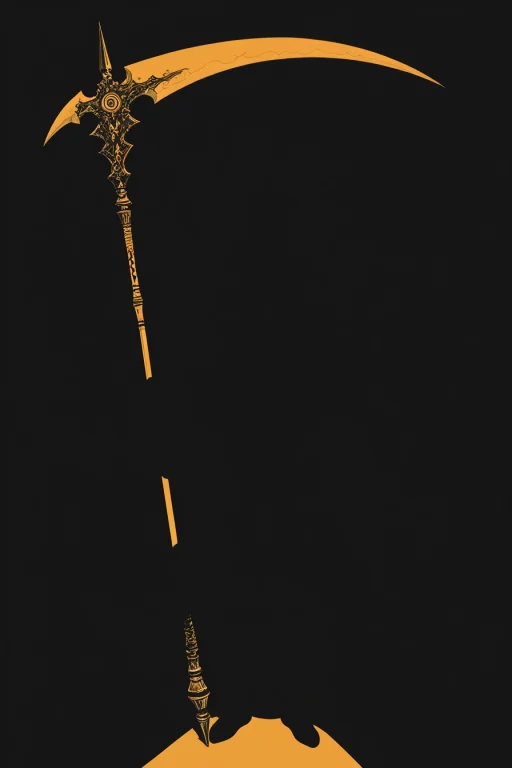 1girl, Swielding Scythe, Secondary Colors1.2, High-contrast,...