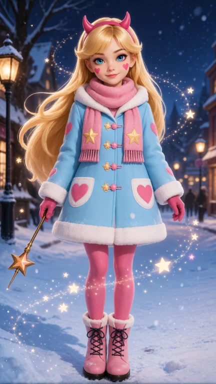 Kstar, Long Blonde Hair, Full-body Frontal View, Standing In...