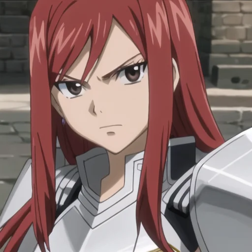 1girl, Solo, Erza Scarlet, Fairy Tail, Red Hair, Brown Eyes,...
