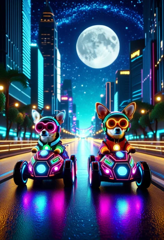 From Side, Closeup Two Small Cute Vehicle Made Of Colorful L...