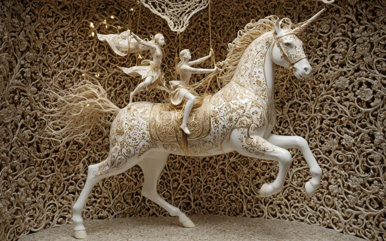 Porcelain Ponies, Warrior Throwing Enemy From High Ledge Usi...