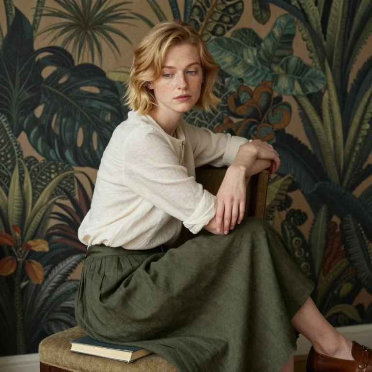 Natural Portrait Photograph Of Sylvie In The Same Richly Pat...