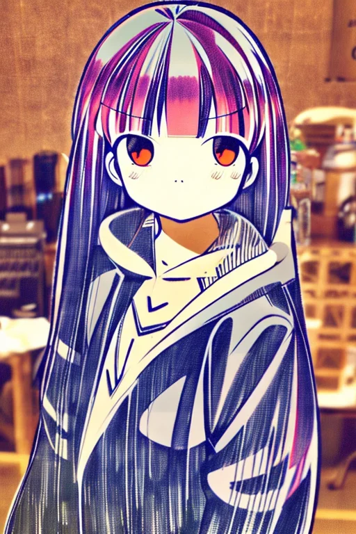 Bynispart, 1girl, Arm Tattoo, Asymmetrical Bangs, Bangs, Blu...