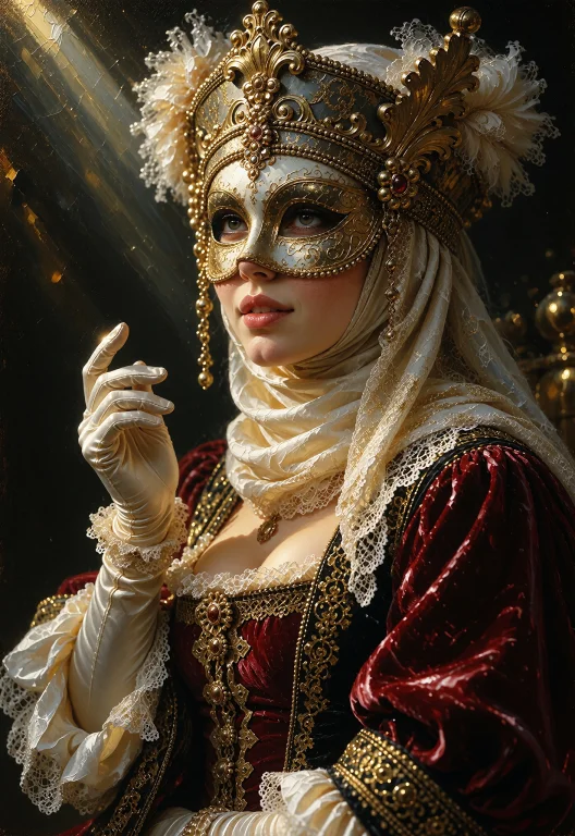 Oil Painting, Classical Baroque Style, Dramatic Chiaroscuro,...