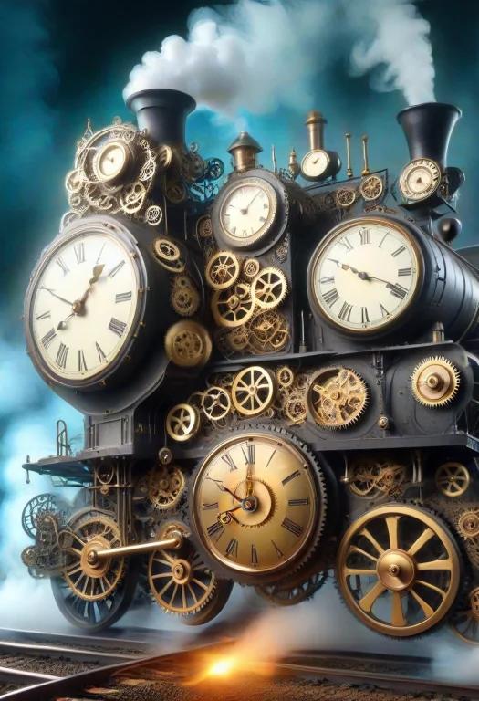Steam Train Reimagined As A Massive Clockwork Machine, Locom...