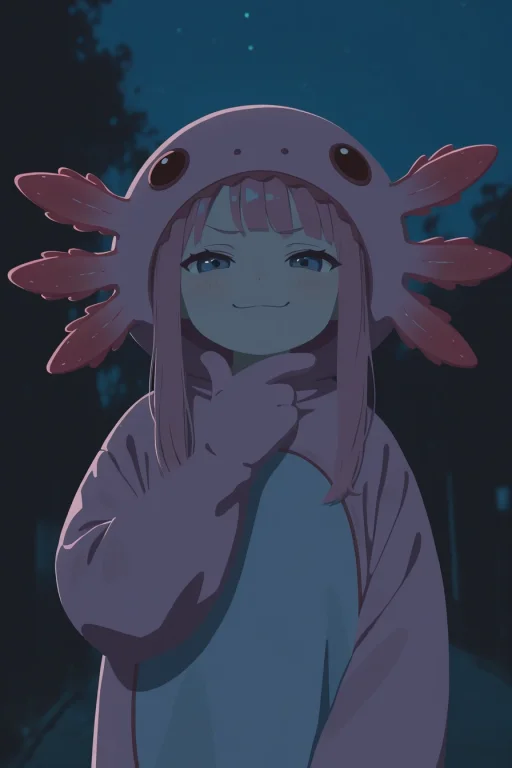 Embeddingillusp0s, G00se, No Lineart, Axolotl Costume, 1girl...