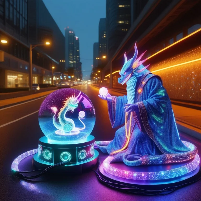 Led, Colorful Led Lights, An Ancient Wizard In Ceremonial Ro...