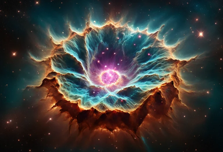 Cinematic Wide Shot Of An Ethereal Shattered Alien Planet Dr...