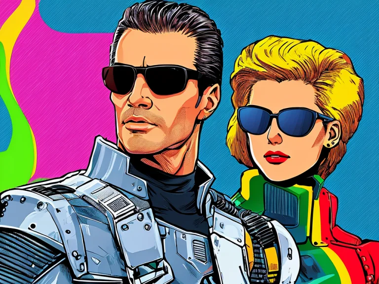 Masterpiece, Best Quality, The Terminator Wearing A Sunglass...