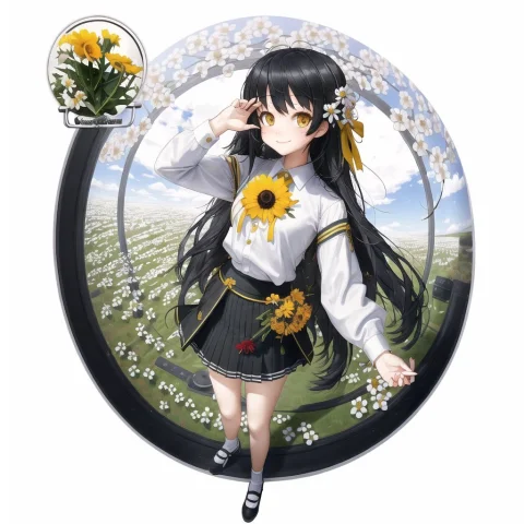 Lorarinotunaantroposq1, Rinotuna, Original, 1girl, Cstw792,... — Stable Diffusion AI Prompt: , rinotuna, original, 1girl, @cstw792, black hair, black skirt, fisheye, flower,...