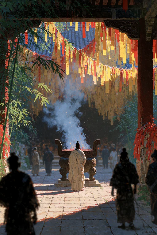 Velnari, , A Solitary Figure In Long, Flowing Robes Stands A...